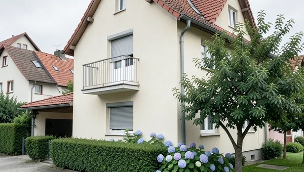 Einfamilienhaus mit Garten, wie es häufig im Rahmen einer Erbschaft übernommen wird